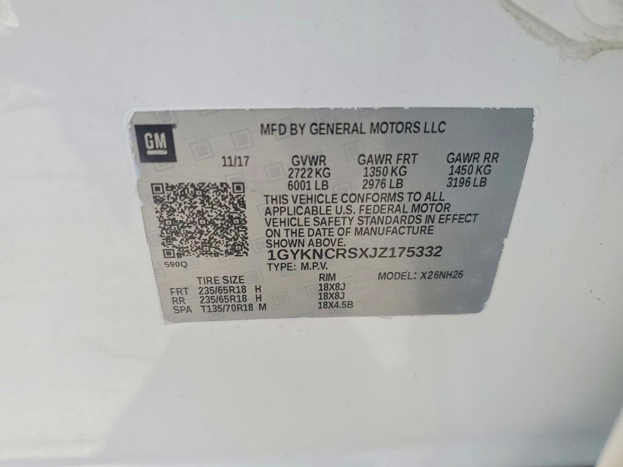 2018 CADILLAC XT5