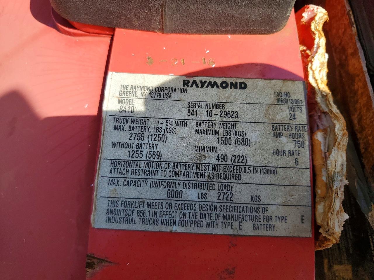 2016 RAYMOND UNKNOWN