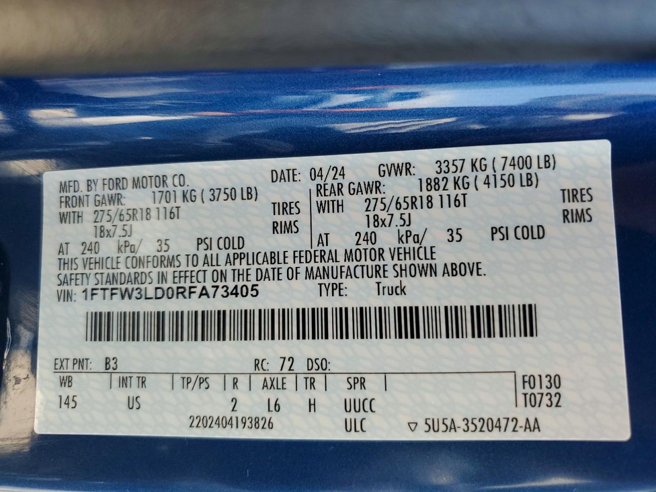 2024 FORD F150