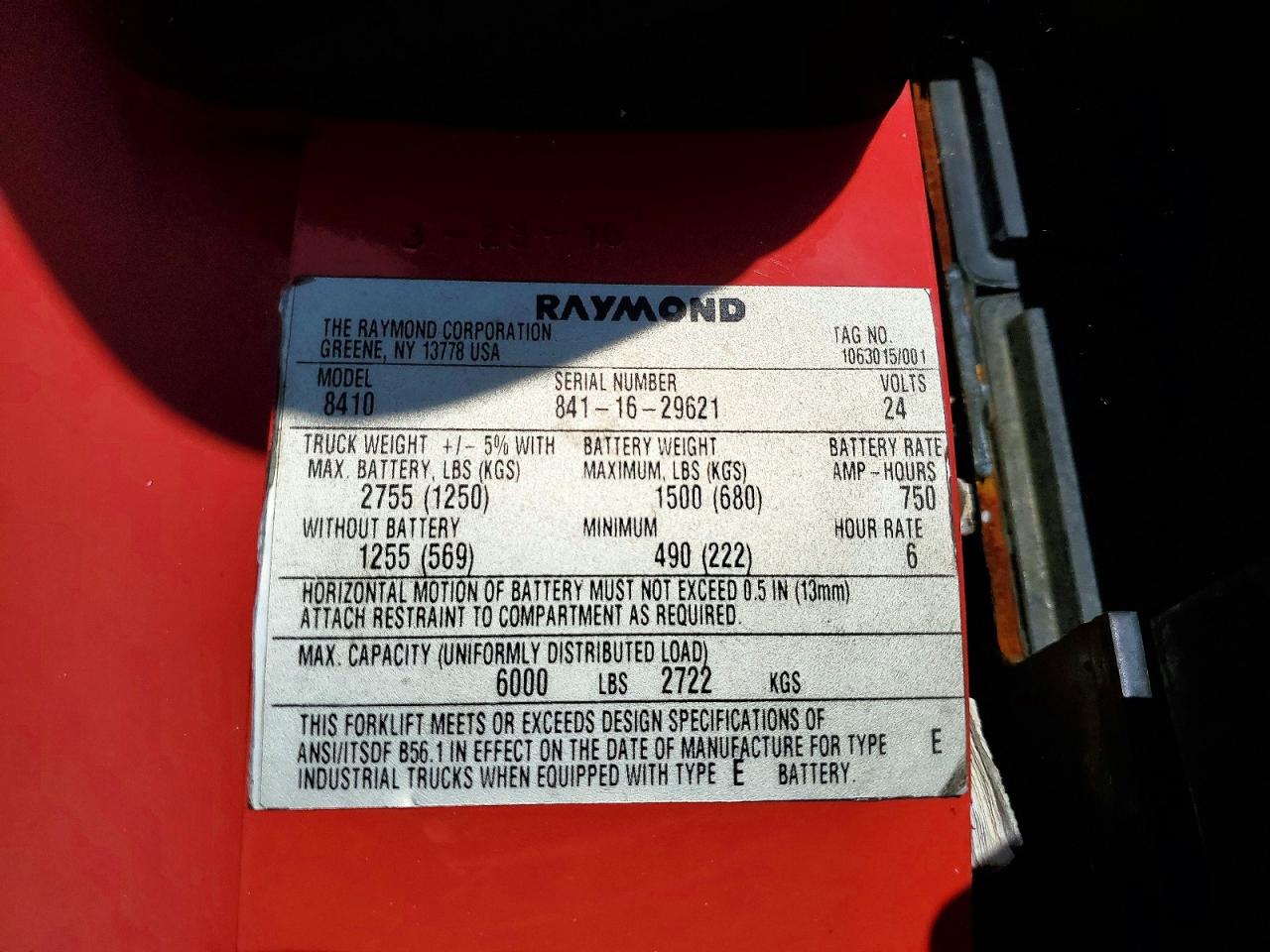 2016 RAYMOND UNKNOWN