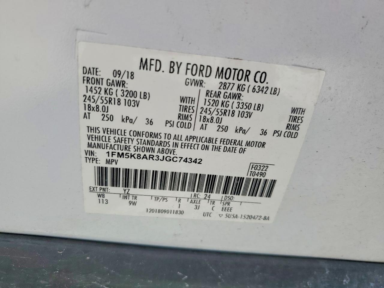 2018 FORD EXPLORER
