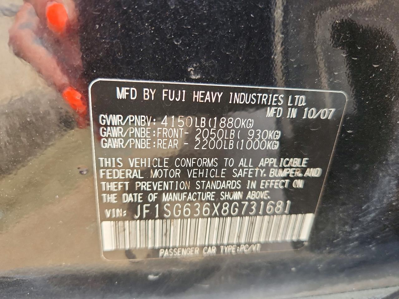 2008 SUBARU FORESTER