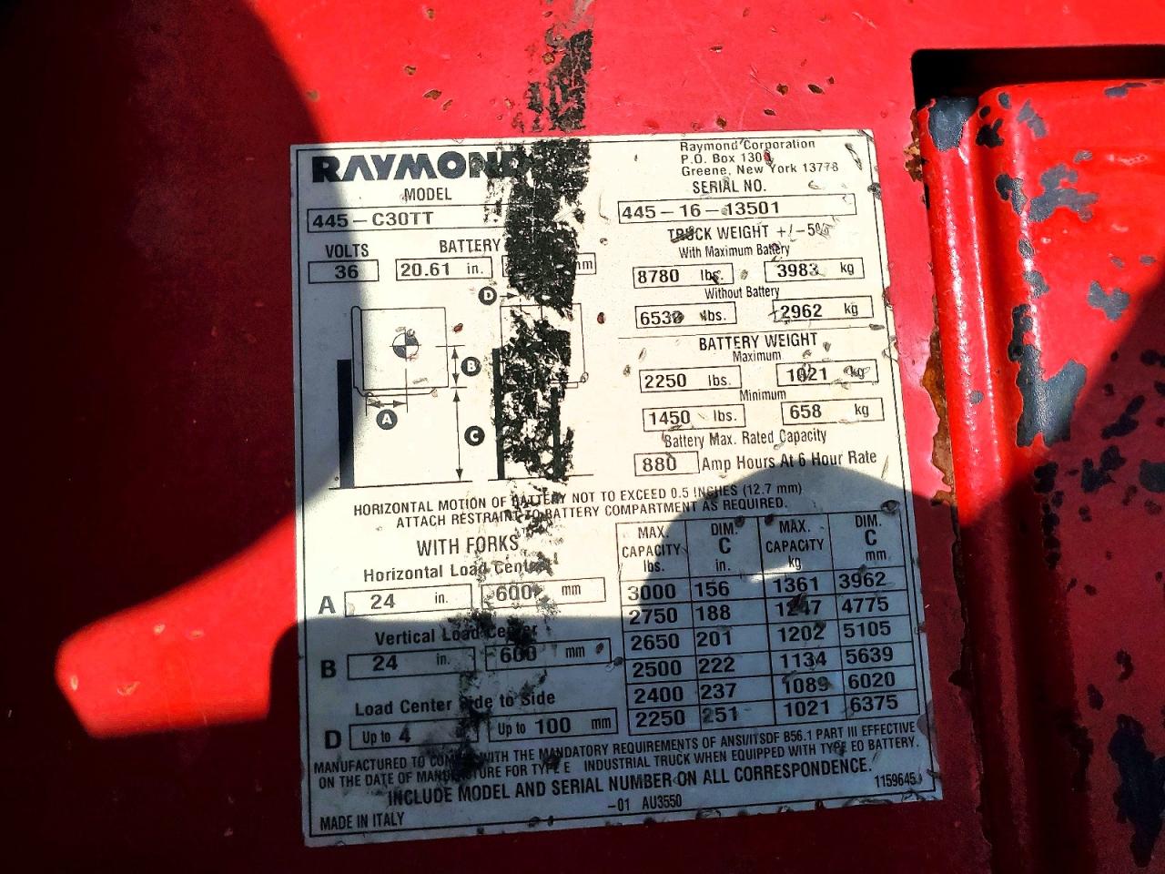 2016 RAYMOND UNKNOWN