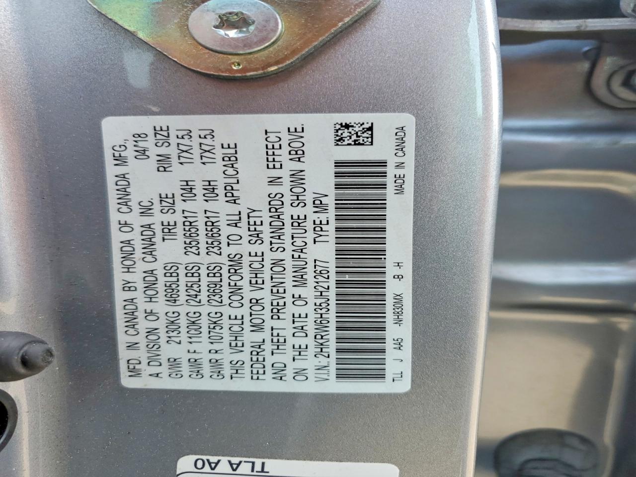 2018 HONDA CRV