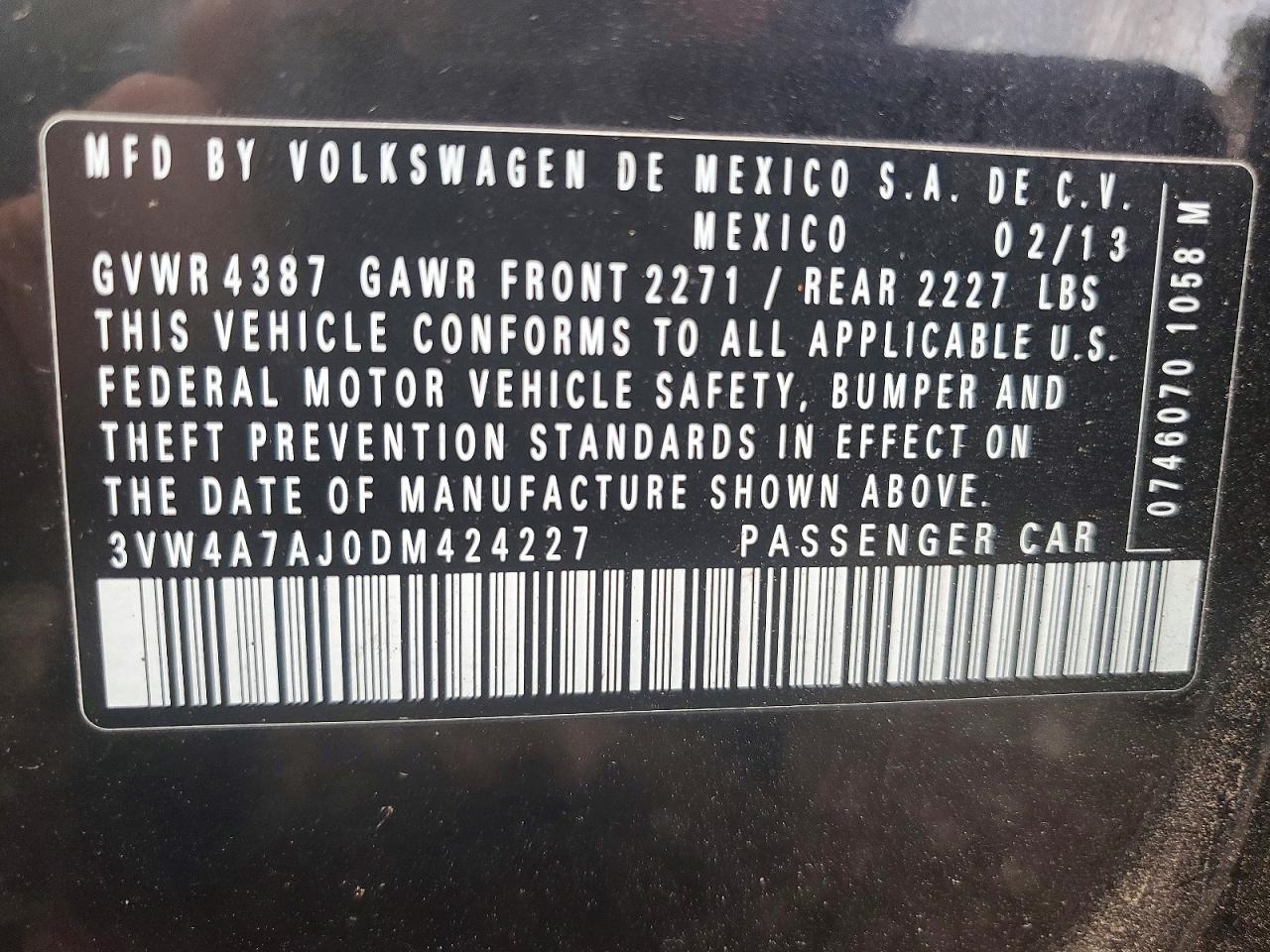 2013 VOLKSWAGEN JETTA