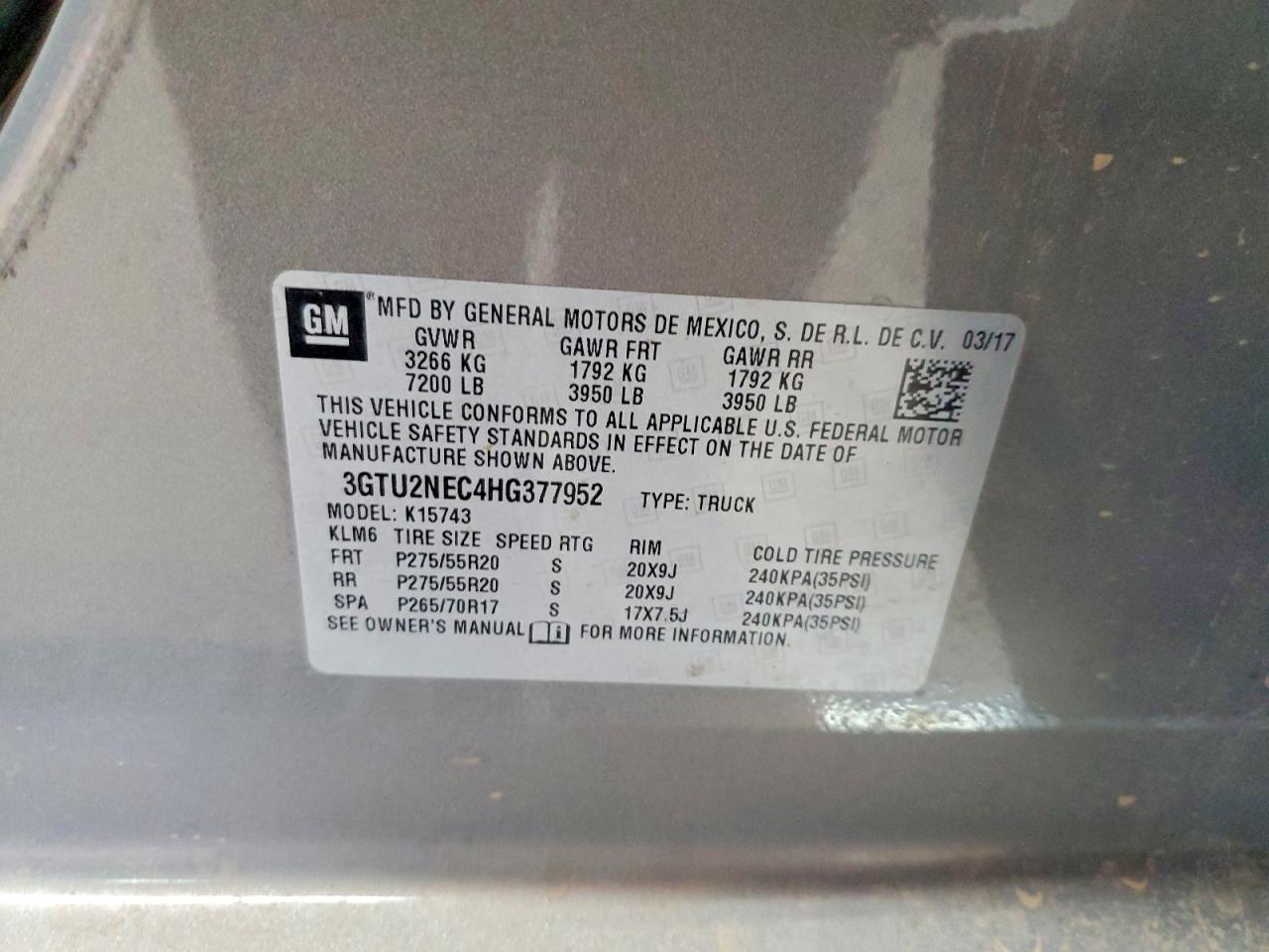 2017 GMC SIERRA