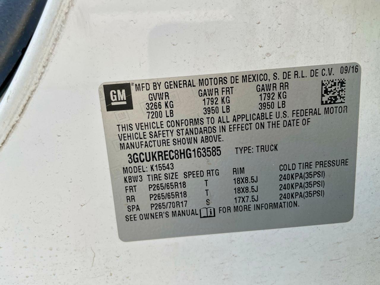 2017 CHEVROLET SILVERADO