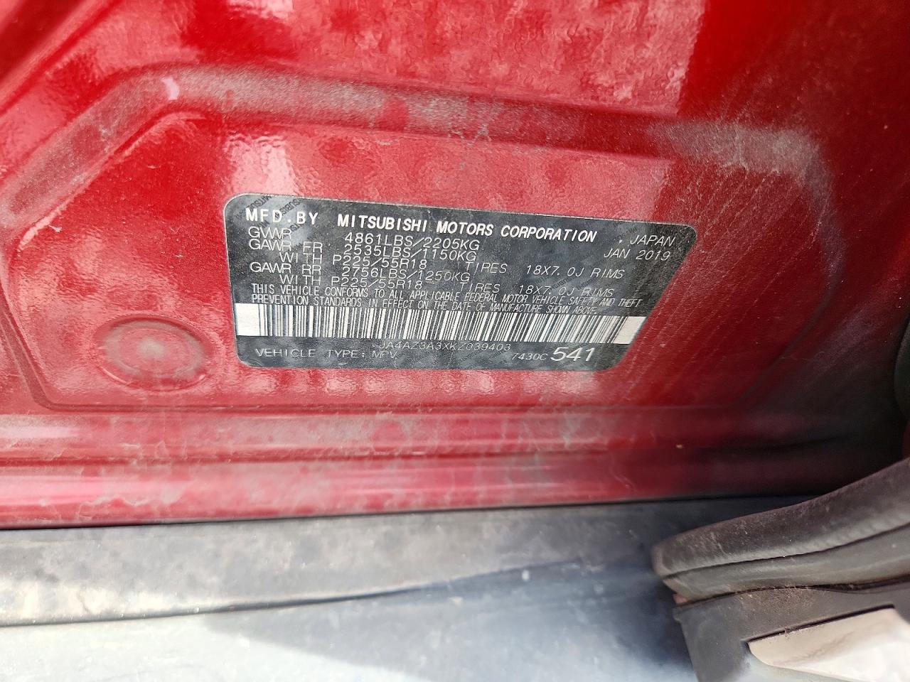 2019 MITSUBISHI OUTLANDER