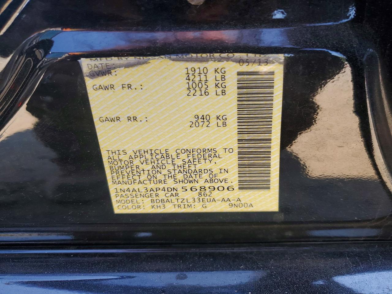 2013 NISSAN ALTIMA