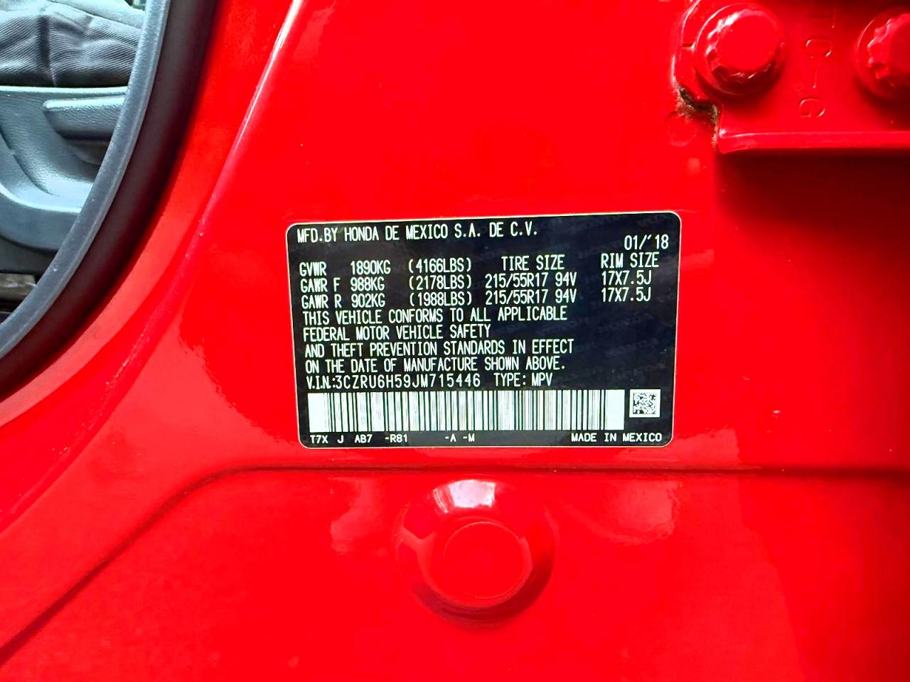 2018 HONDA HR-V