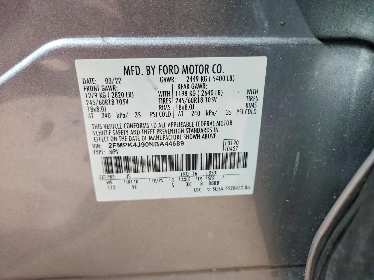 2022 FORD EDGE
