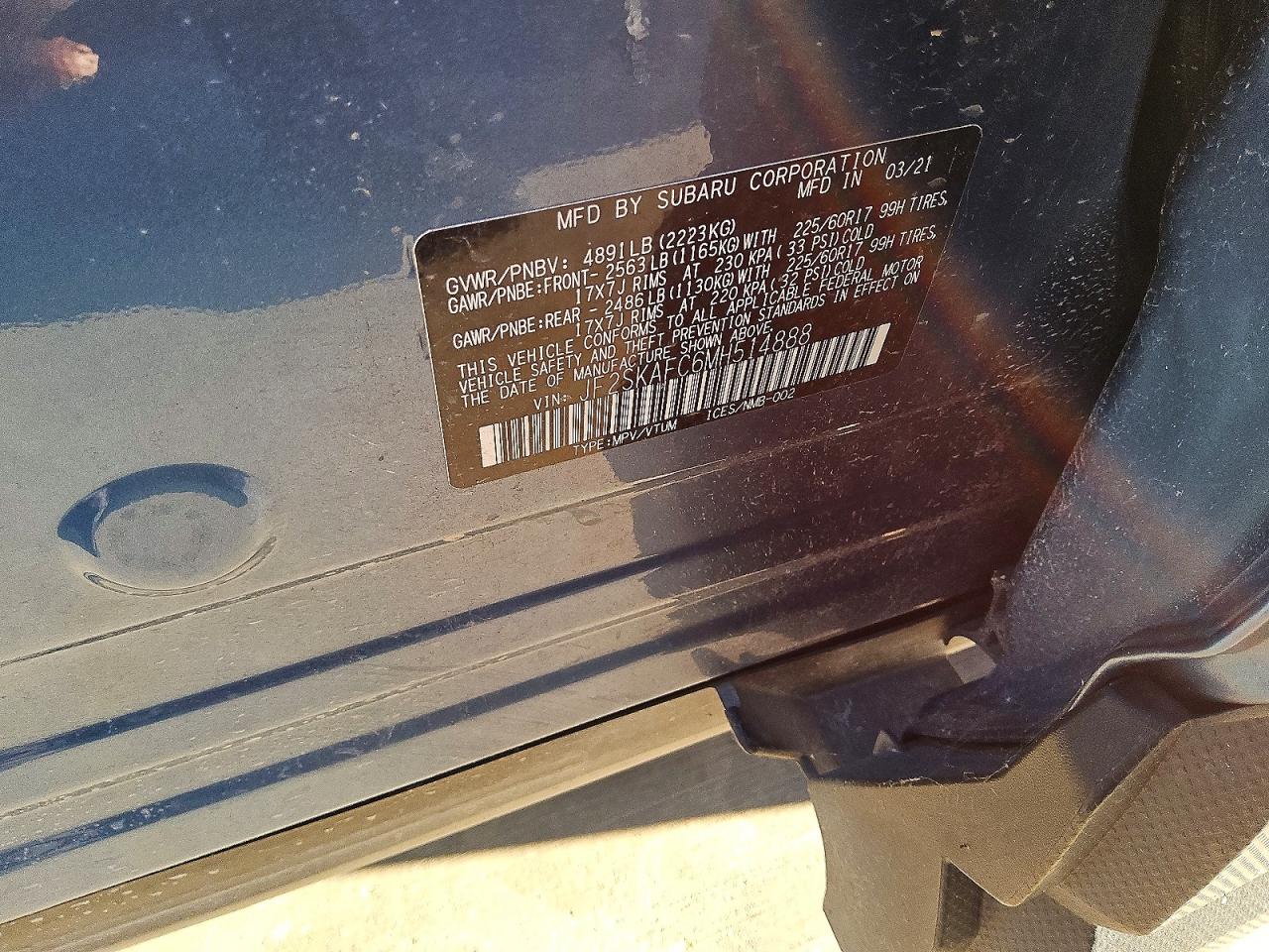 2021 SUBARU FORESTER