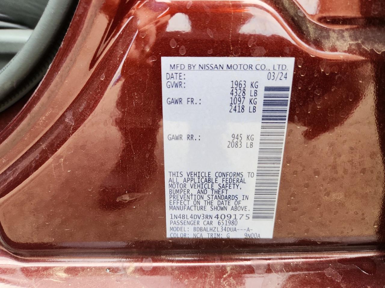 2024 NISSAN ALTIMA