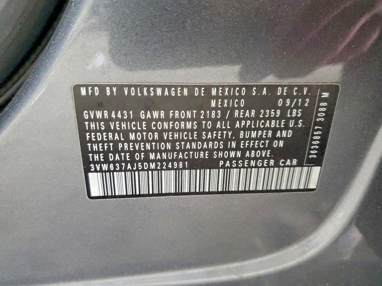 2013 VOLKSWAGEN JETTA