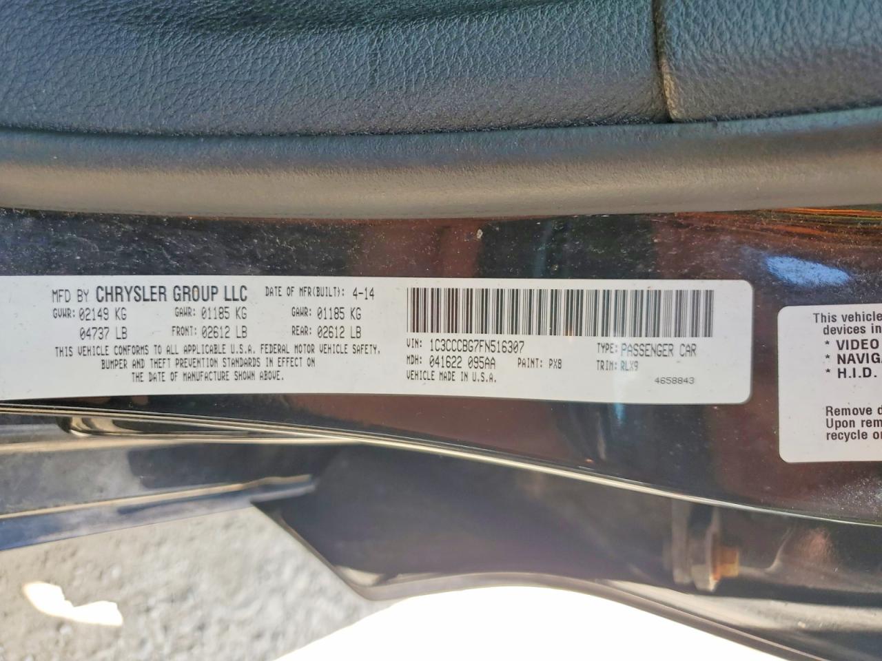 2015 CHRYSLER 200