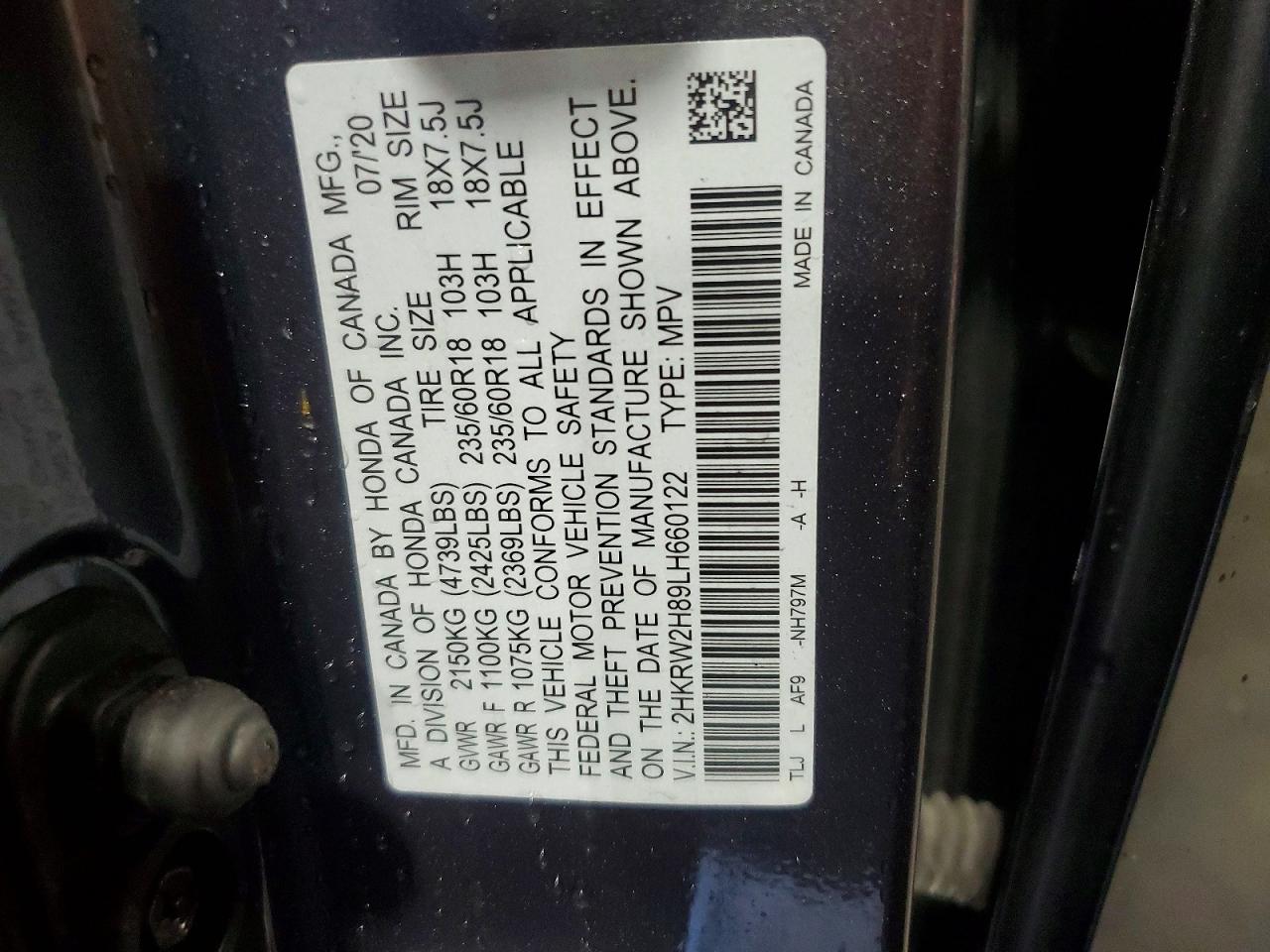 2020 HONDA CRV