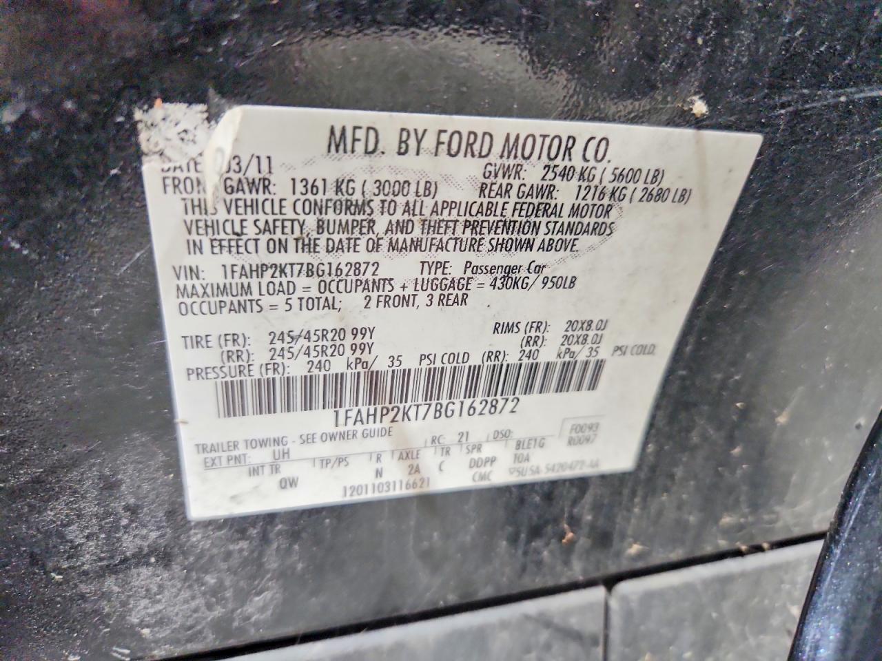 2011 FORD TAURUS