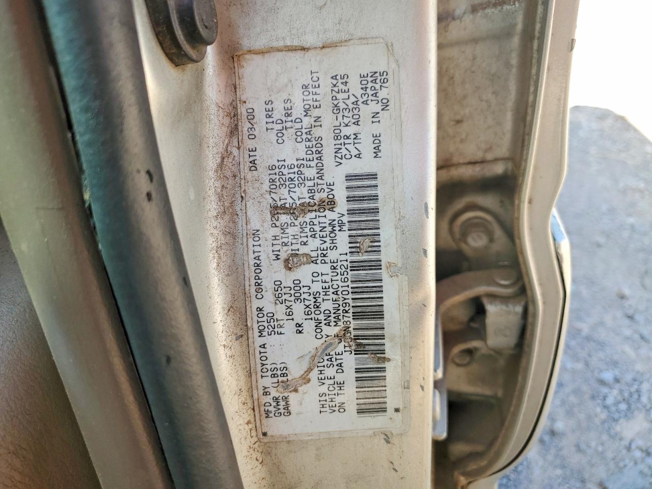 2000 TOYOTA 4RUNNER