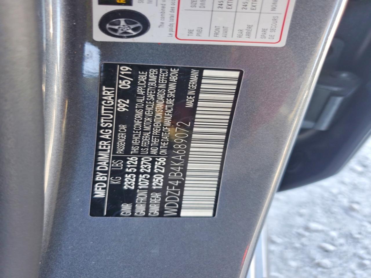 2019 MERCEDES-BENZ E-CLASS