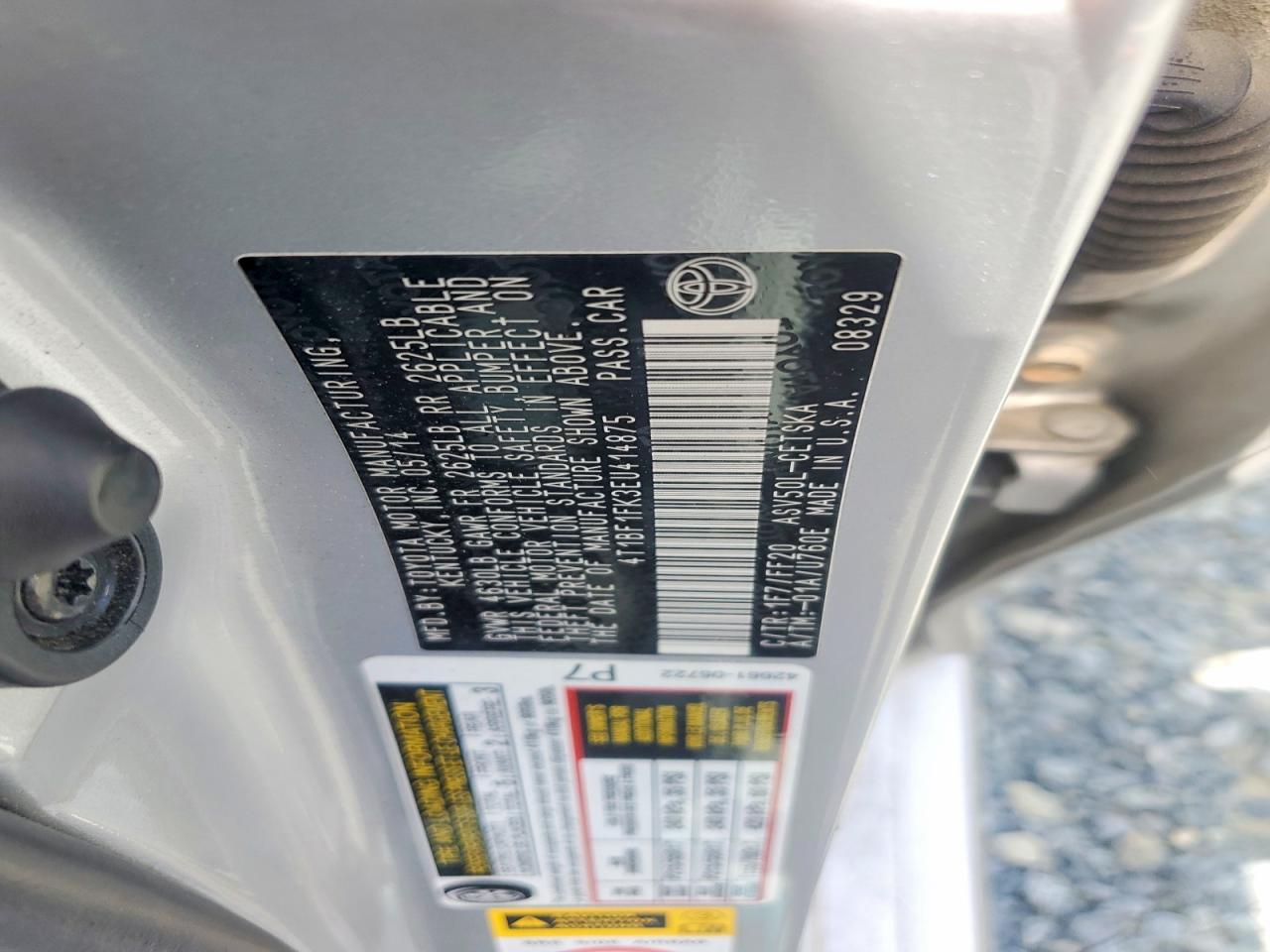 2014 TOYOTA CAMRY