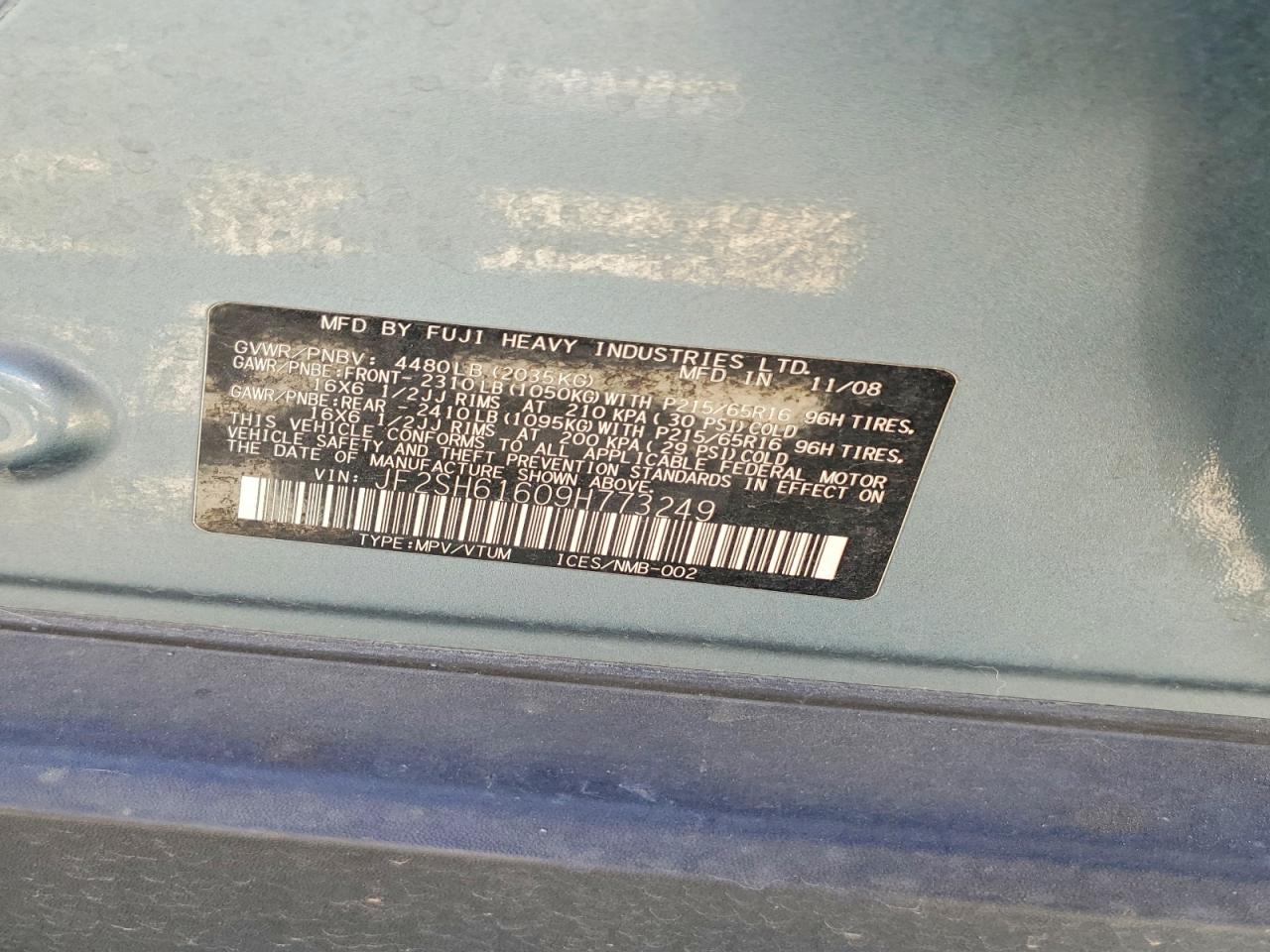 2009 SUBARU FORESTER