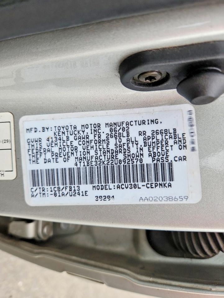 2002 TOYOTA CAMRY