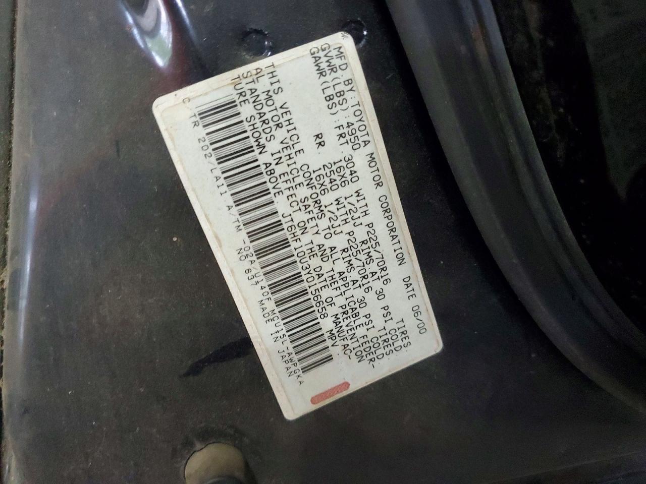 2000 LEXUS RX300