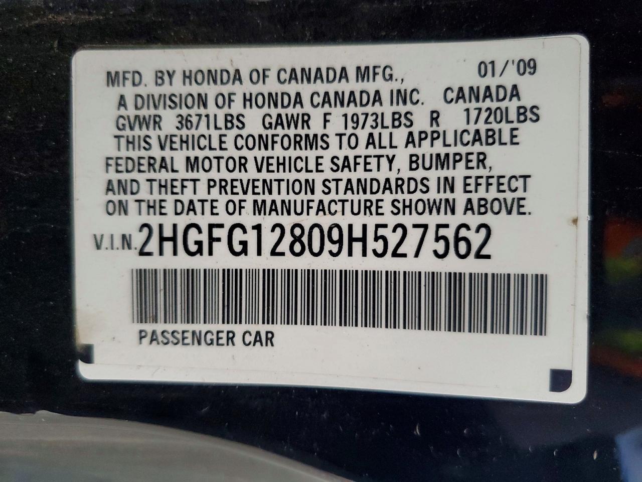 2009 HONDA CIVIC