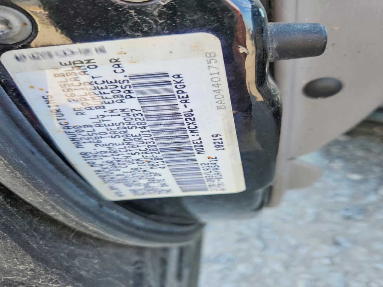 2001 TOYOTA AVALON