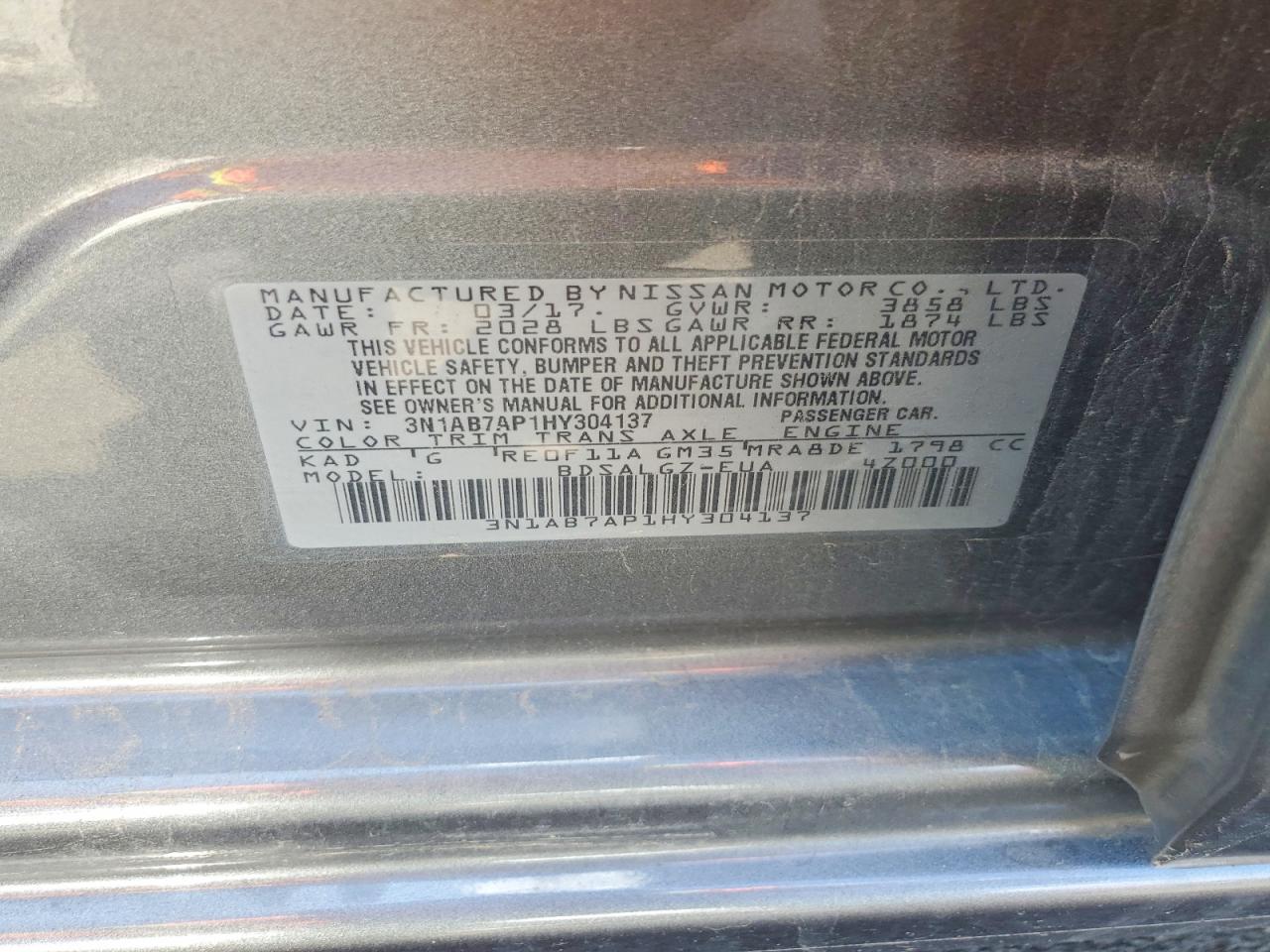 2017 NISSAN SENTRA
