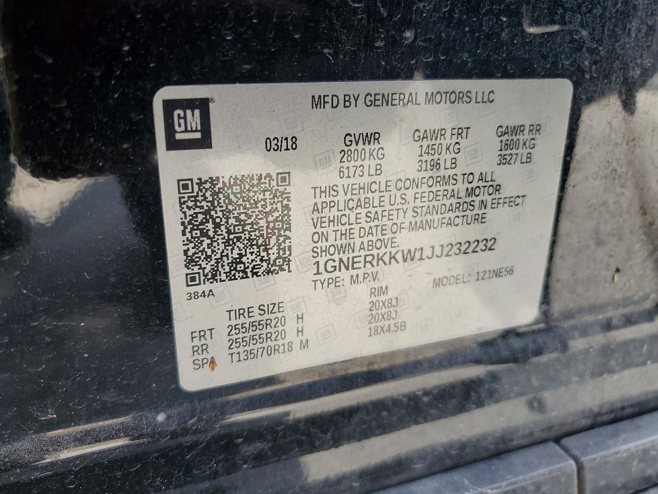 2018 CHEVROLET TRAVERSE