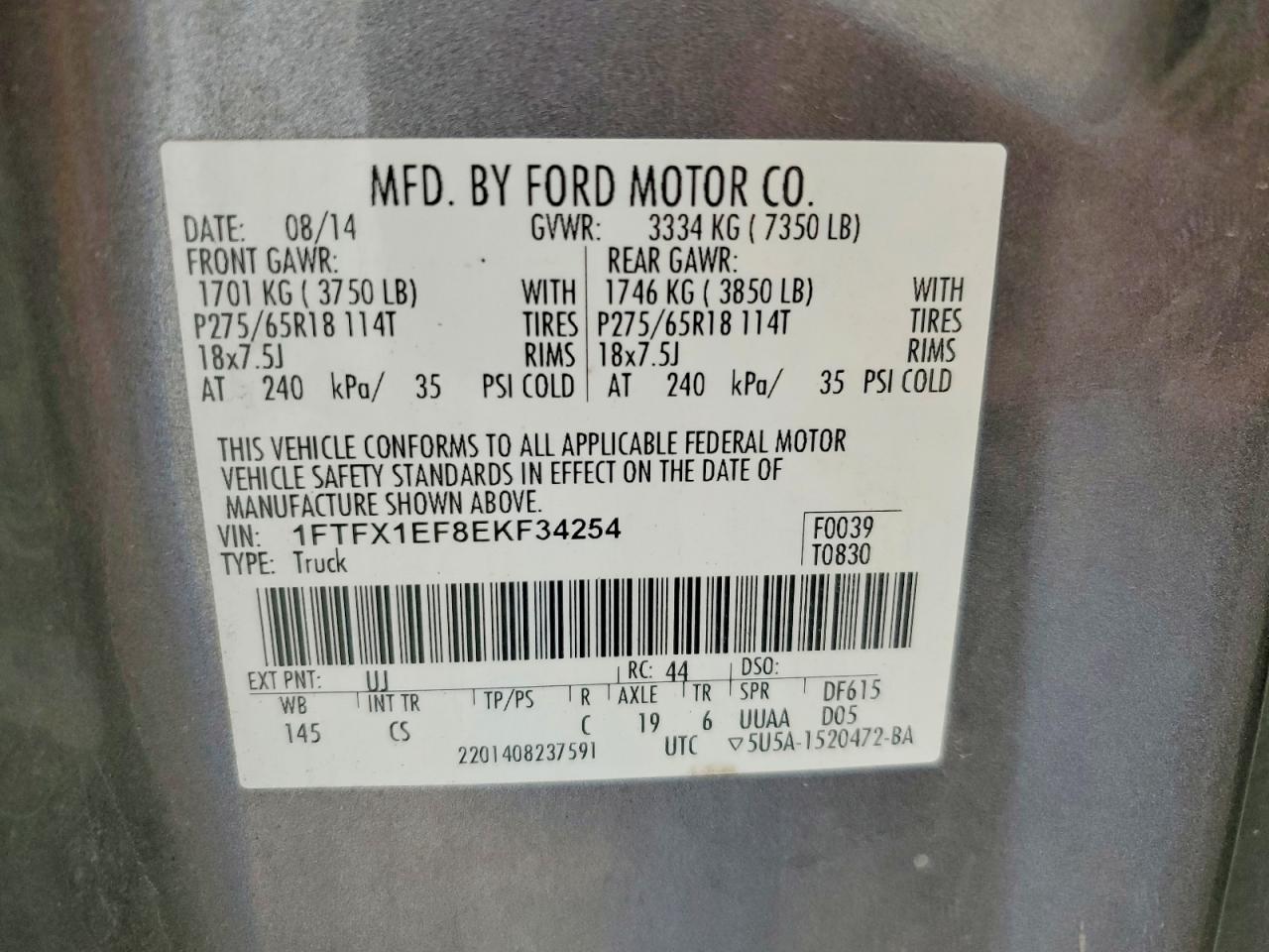 2014 FORD F150