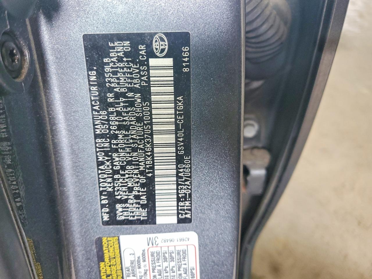 2007 TOYOTA CAMRY