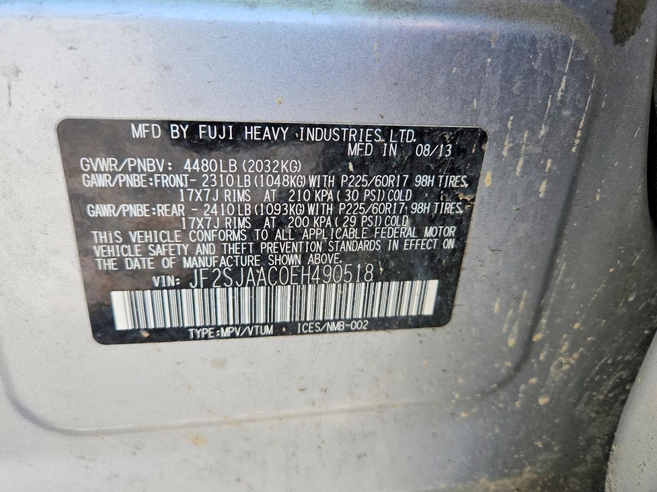 2014 SUBARU FORESTER