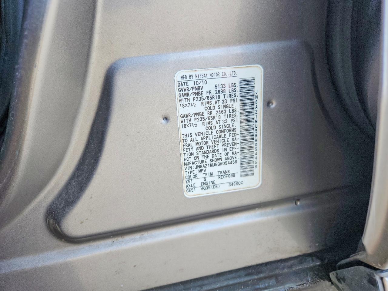 2011 NISSAN MURANO