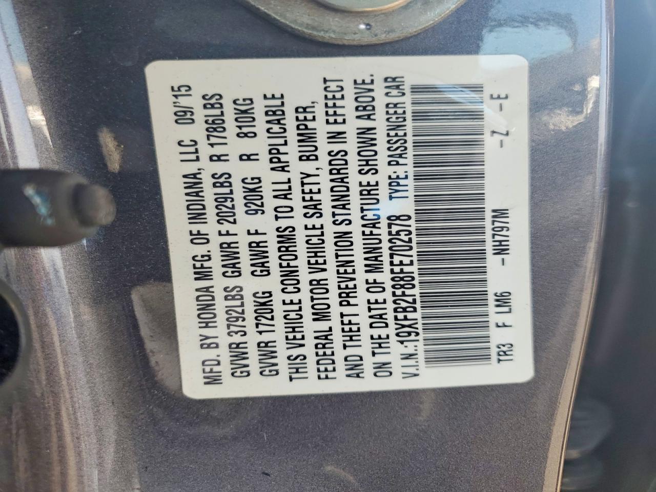 2015 HONDA CIVIC