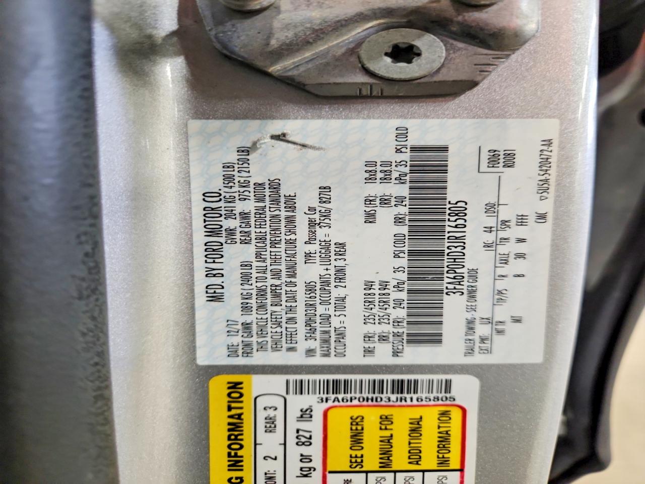 2018 FORD FUSION