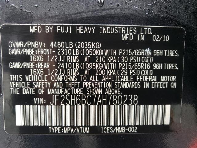 2010 SUBARU FORESTER