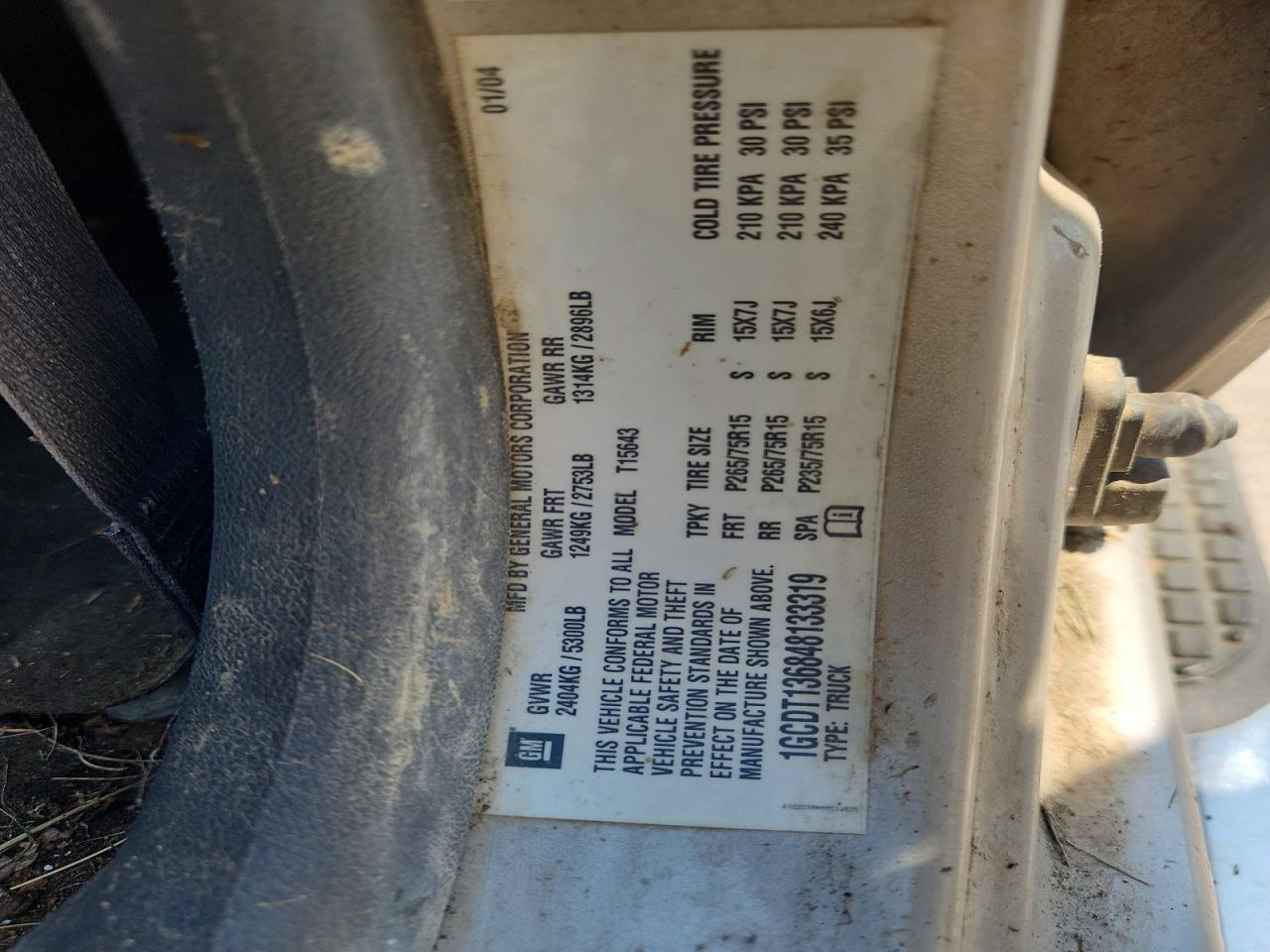 2004 CHEVROLET COLORADO