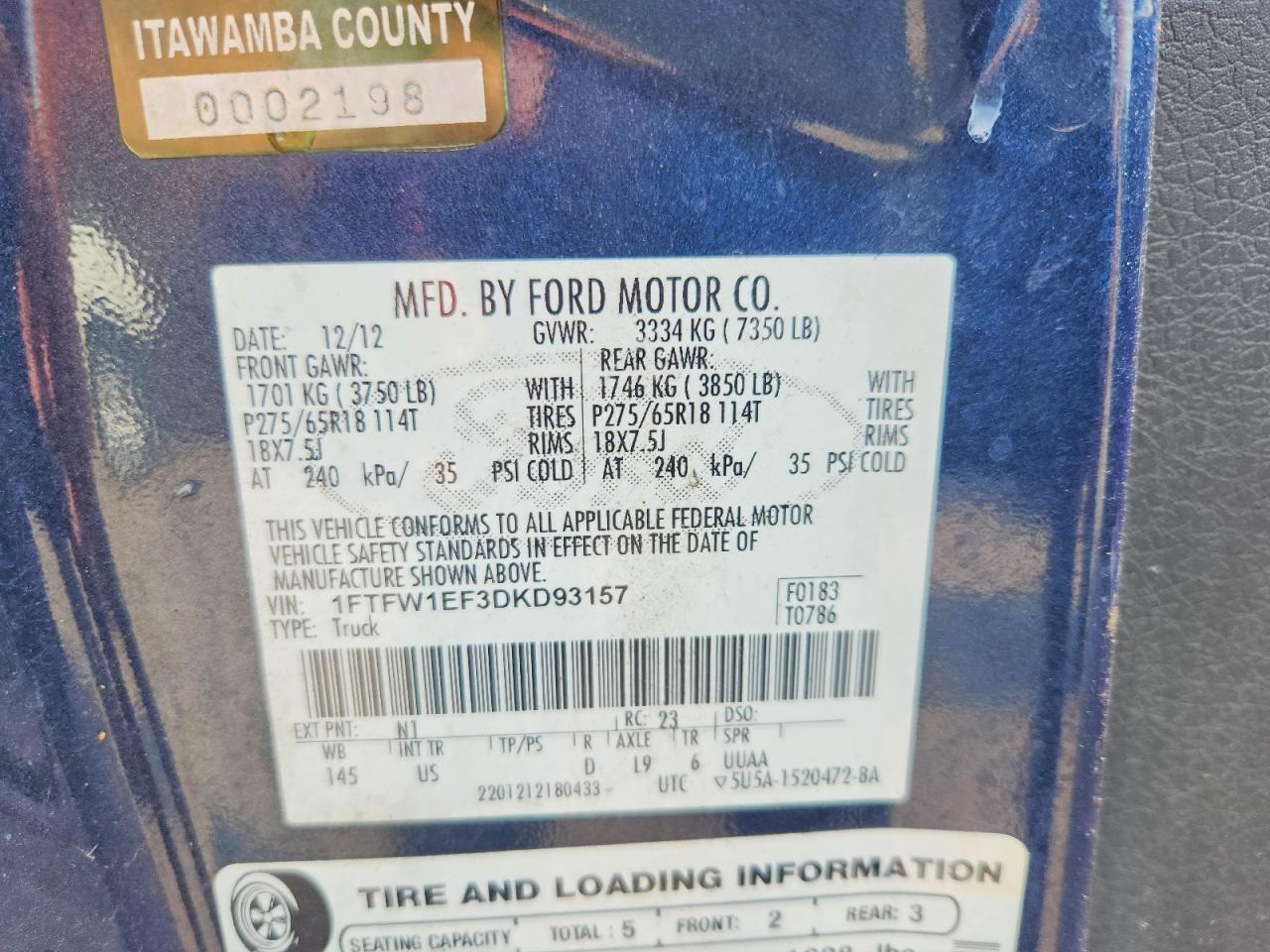 2013 FORD F150