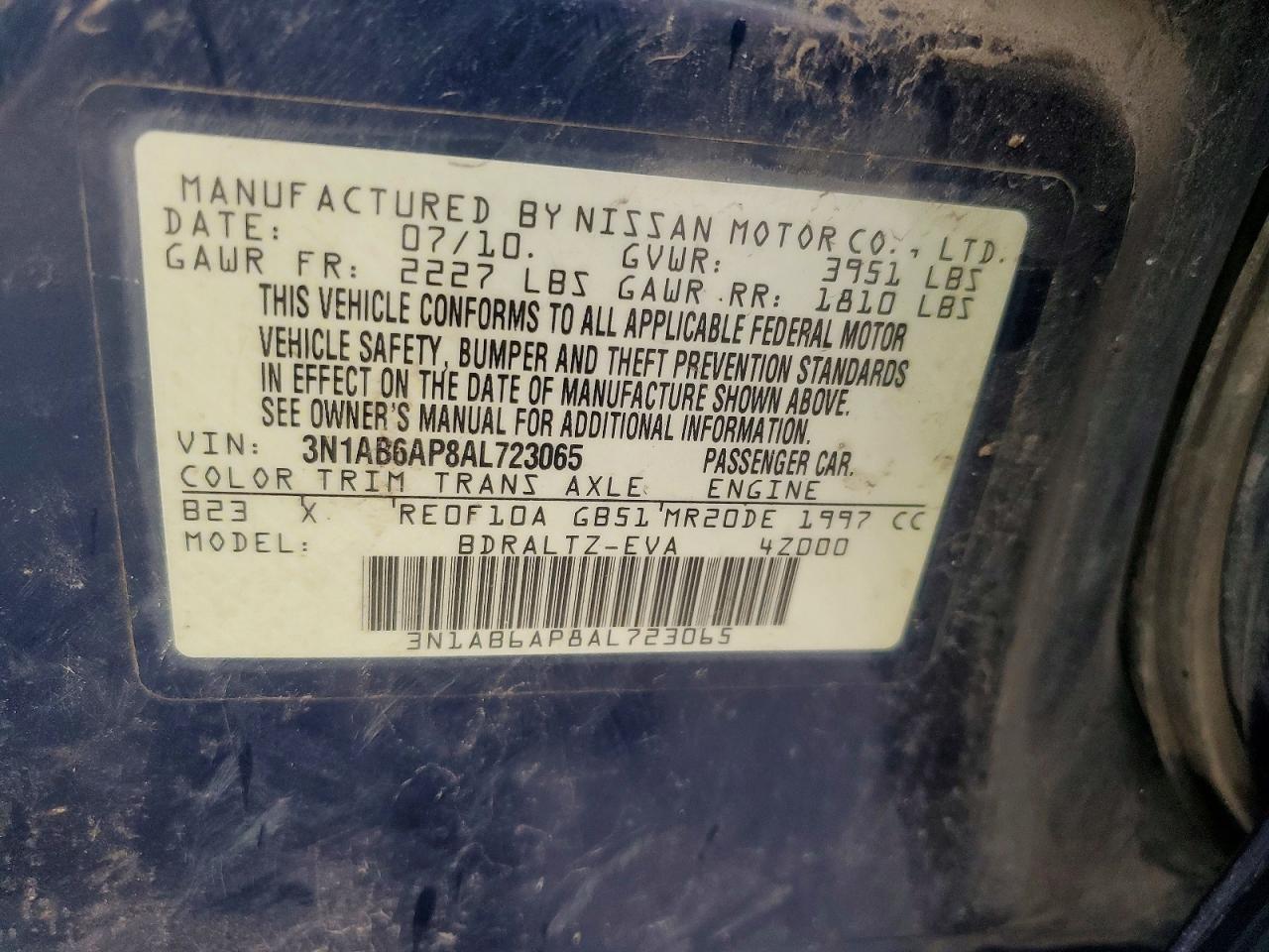 2010 NISSAN SENTRA