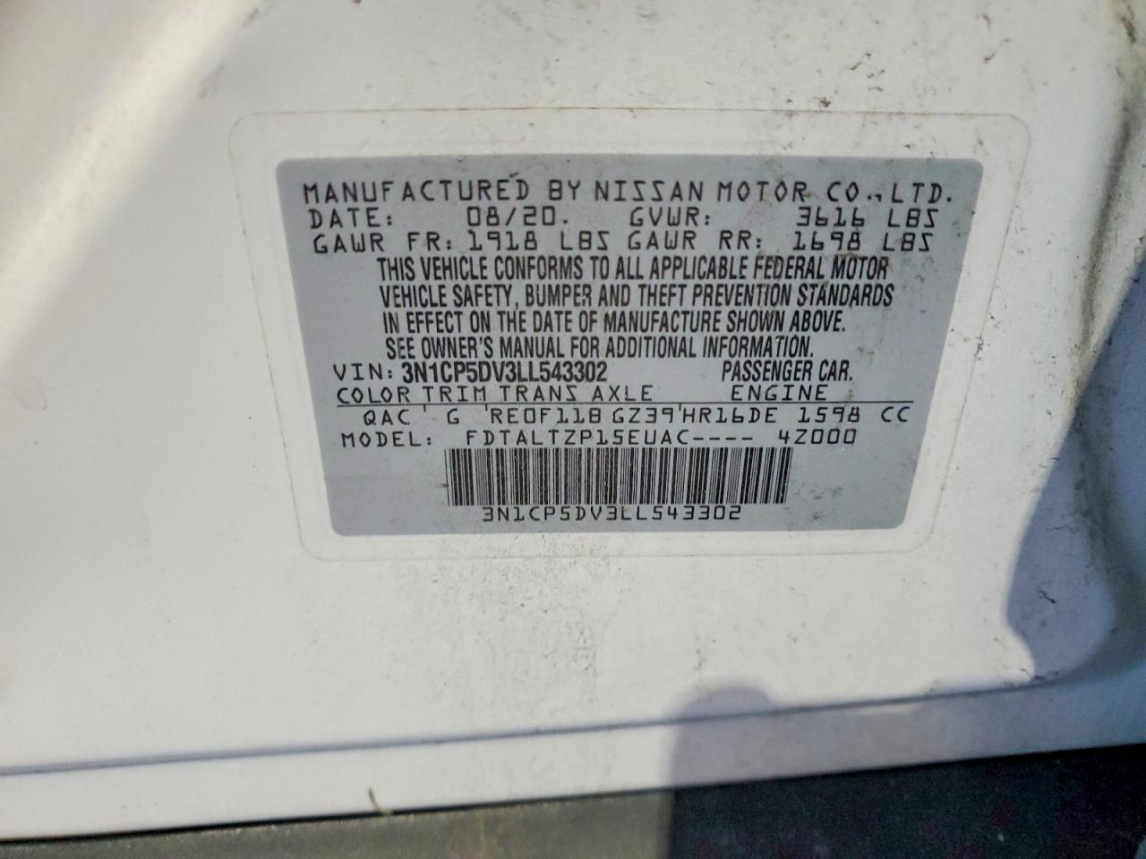 2020 NISSAN KICKS