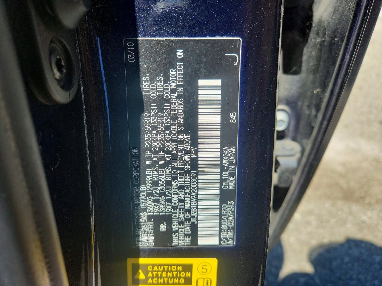2010 LEXUS RX450
