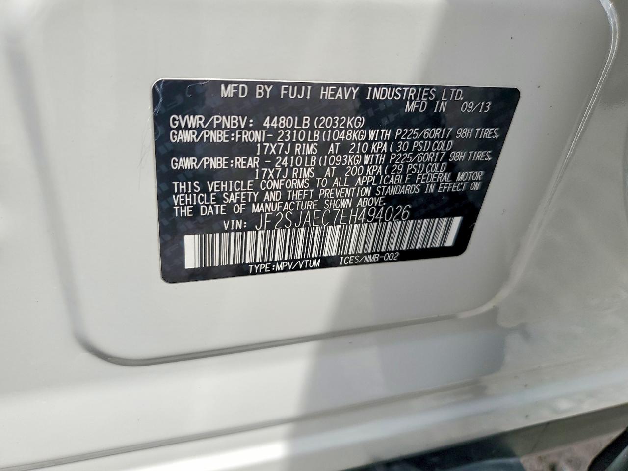2014 SUBARU FORESTER