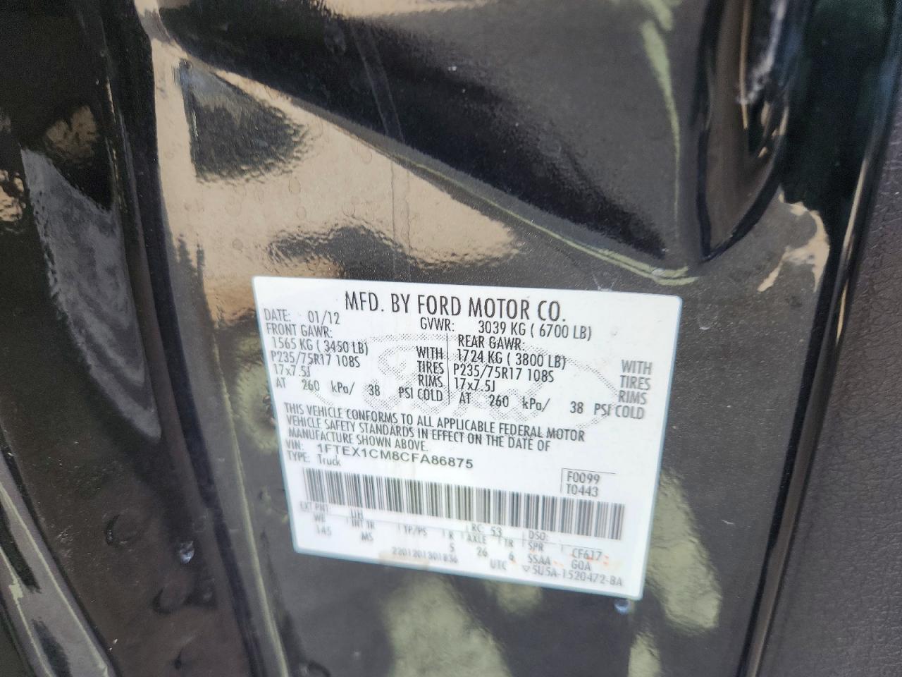 2012 FORD F150