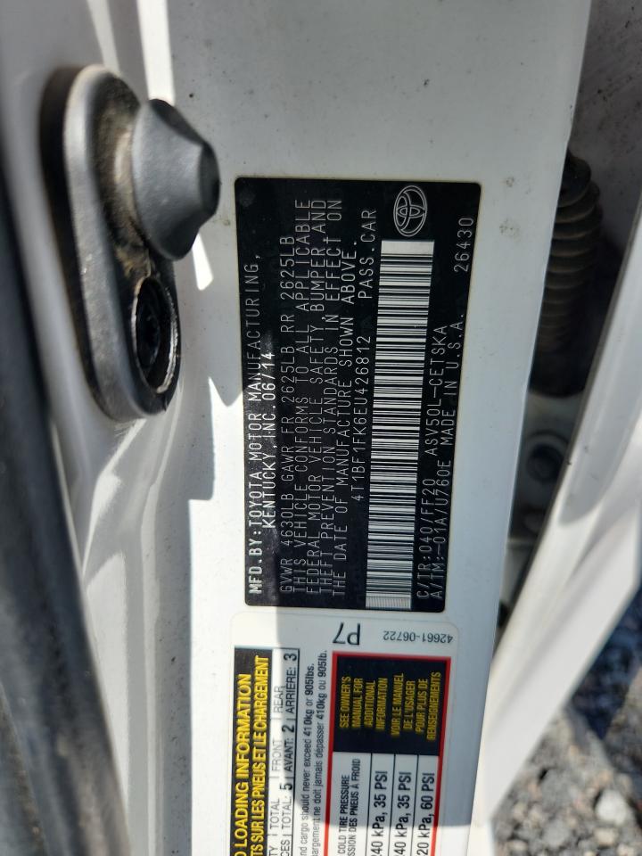 2014 TOYOTA CAMRY