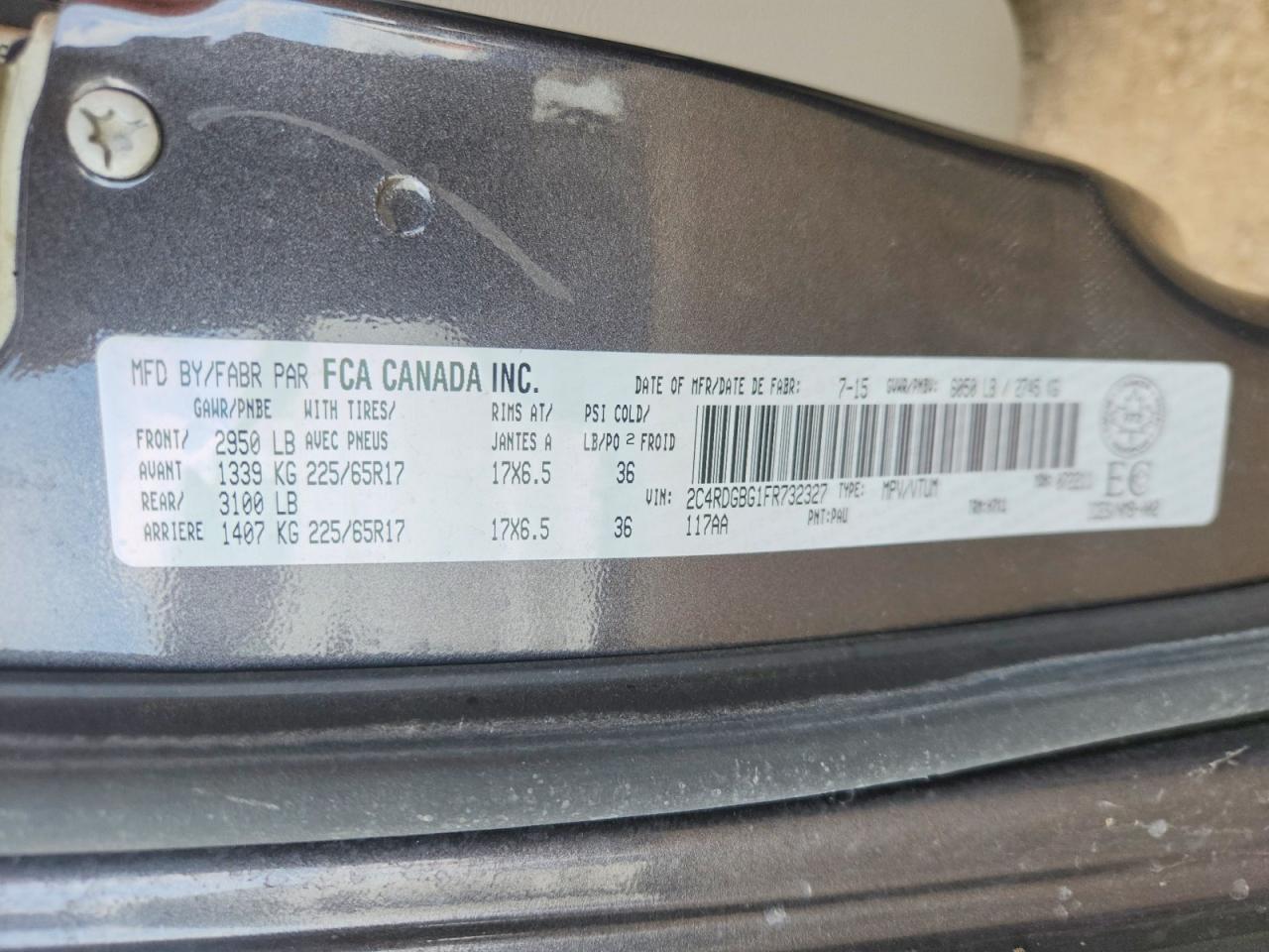 2015 DODGE CARAVAN