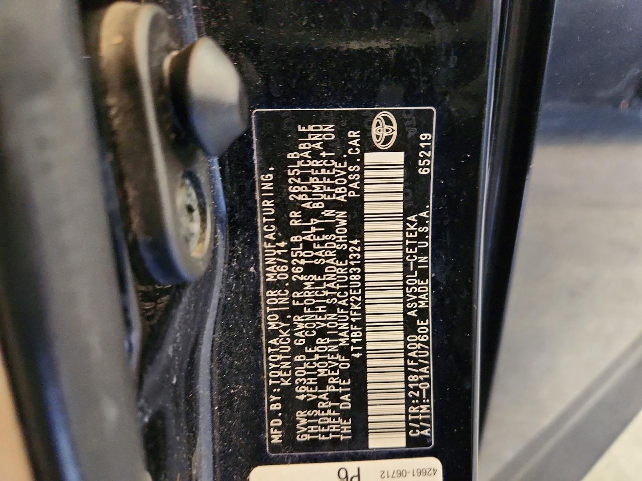 2014 TOYOTA CAMRY