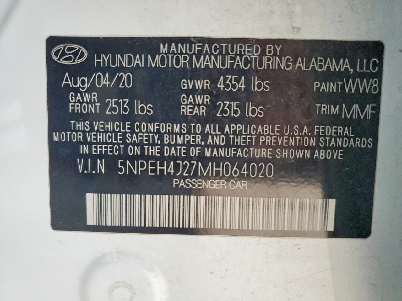 2021 HYUNDAI SONATA