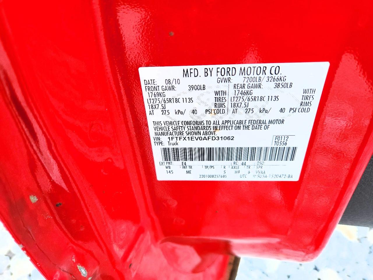 2010 FORD F150
